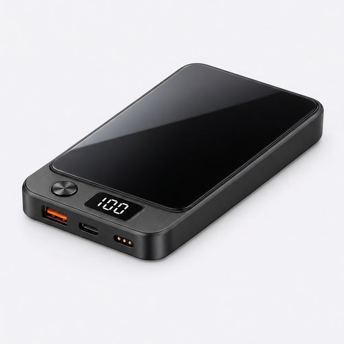 ONDO 20K magnetic power bank in black, three-quarter view